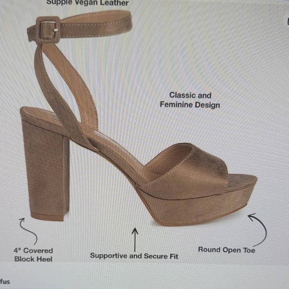 Journee Collection Tan Suede Platform Sandals